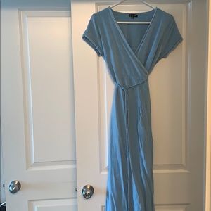 Chambray wrap dress
